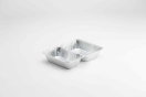 001657 MENUSCHAAL 2-VAKS MR3-31G ALUMINIUM 1 Doos 8 X 100  001657