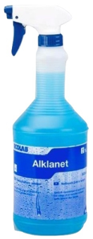 01.03.033 Alklanet  12x1L Alklanet is een kant en klare allesreiniger voor glas- en interieur die gemakkelijk en streeploos vingertasten en vuil verwijdert en zodoende schone en glanzende oppervlakken achterlaat. De ergonomische flacon van 1L is uitgerust met een robuuste sproeikop voor een professioneel gebruik. 

Toepassing : voor het schoonmaken van vensters, spiegels, tafels, gestratifiëerde oppervlakken , ... 

Schoon:

 – Uitstekende reiniging van glanzende oppervlakken 

 Veilig:

 – Ergonomische en gemakkelijk te gebruiken sproeifles

 Efficiënt: 

– Reinigt en droogt zonder strepen  01.03.033