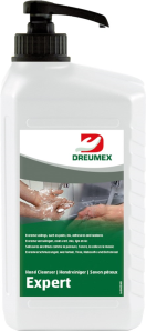 01.10.050 Dreumex Expert 1L Handreiniger met microkorrels voor extreme specialistische vervuilingen zoals verf, inkt, lijm, lak en kit. Gebaseerd op tweebasische esters voor het verwijderen van de meest hardnekkige vervuilingen die voorkomen in schadeherstelbedrijven, de bouw, druk- en verfindustrieën. 01.10.050