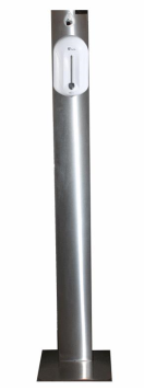 01.10.144 Staander RVS met touchless dispenser Desinfectiezuil RVS inclusief contactloze dispenser. De stevige zuil met een no-touch dispenser zorgt ervoor dat de huidige hygiëne maatregelen worden nageleefd.
Keuze mogelijkheid tussen Gel of Spray dispenser

Vulling: 
ALco gel 5L GEL  01.10.041/gel Voor gewone dispenser
ALco gel 5L 01.10.041   voor spray dispenser
 01.10.144