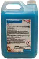 01.15.022 Dalia wasmiddel Liquid   5 L. Vloeibaar zacht wasmiddel voor de fijne en bonte was. Maakt van uw wollen pul een streling voor de huid. Geschikt voor hand en machine. Eventuele zware vlekken op de plaats zelf intrekken met het zuivere product vervolgens het te wassen. Wast zonder verkleuren, krimpen. Maakt linnenverzachters overbodig en geeft een aangename geur. 01.15.022