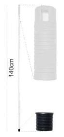 02.03.016 Steel glasfiber + tapdraad   140 cm.  02.03.016