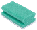 02.05.008 Spons synth. Groen met handgreep + wit abrasief   13 x 7 x 4,5 cm.  02.05.008.jpg